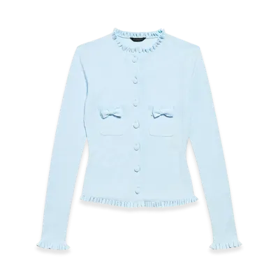 BALENCIAGA Women's Fitted Cardigan "Light Blue"