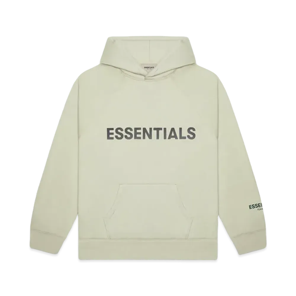 FEAR OF GOD ESSENTIALS 3D Silicon Applique Pullover Hoodie "Alfalfa Sage"