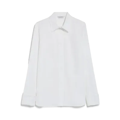 Max Mara Knut Cotton Stretch Shirt "Optical White"