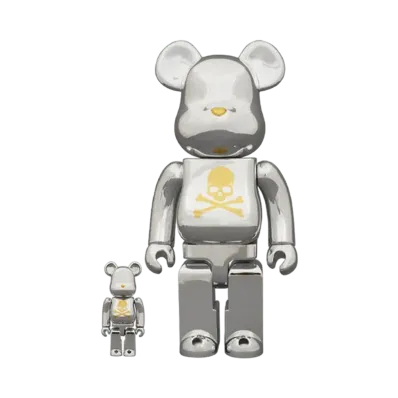 Bearbrick x mastermind Japan Chrome 100% & 400%