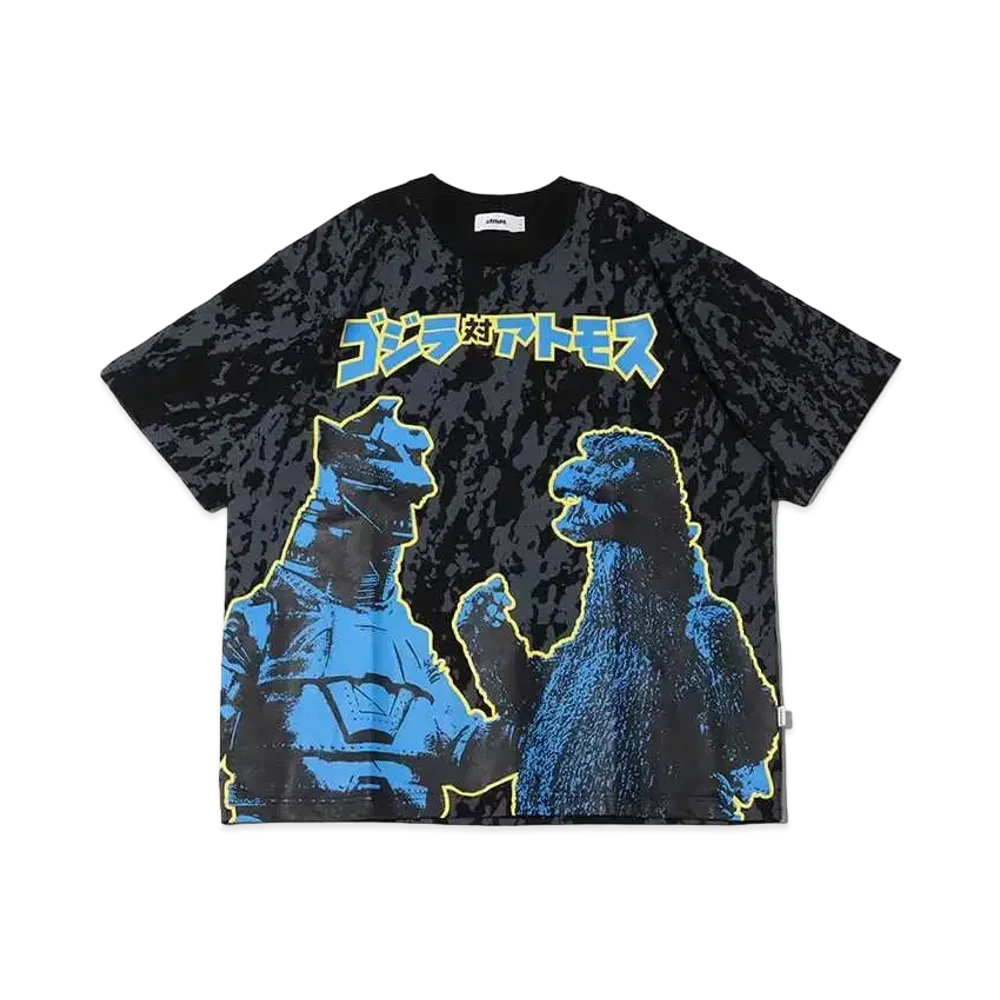 atmos GODZILLA vs MechaGodzilla T-shirt "Black"
