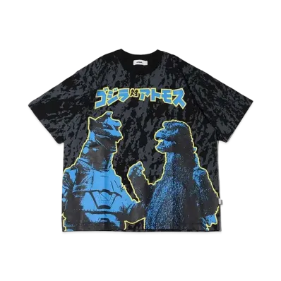 atmos GODZILLA vs MechaGodzilla T-shirt "Black"