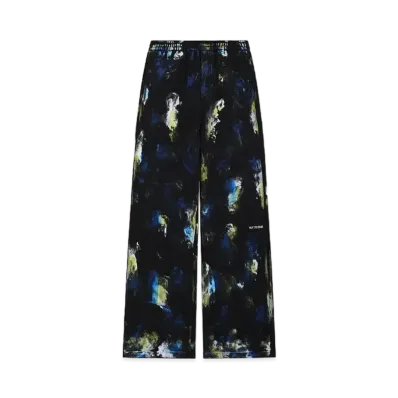 WE11DONE Painted Jersey Pants "Black"