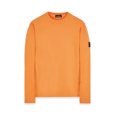 Stone Island Shadow Project 60319 Cotton Lyocell Fleece Crewneck Sweatshirt - 22SS "Orange"