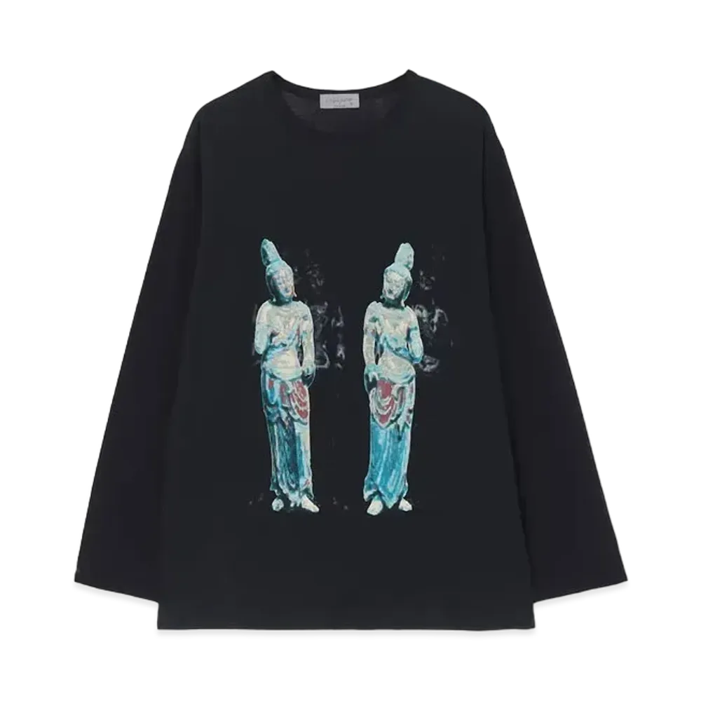 Yohji Yamamoto LY/C Mvs Spiral Jersey Ningenshikkaku Ptn Long Sleeve "Black"