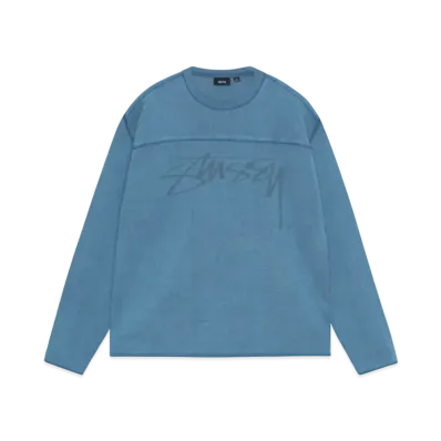 Stussy Football Crew Pig. Dyed "Blue"
