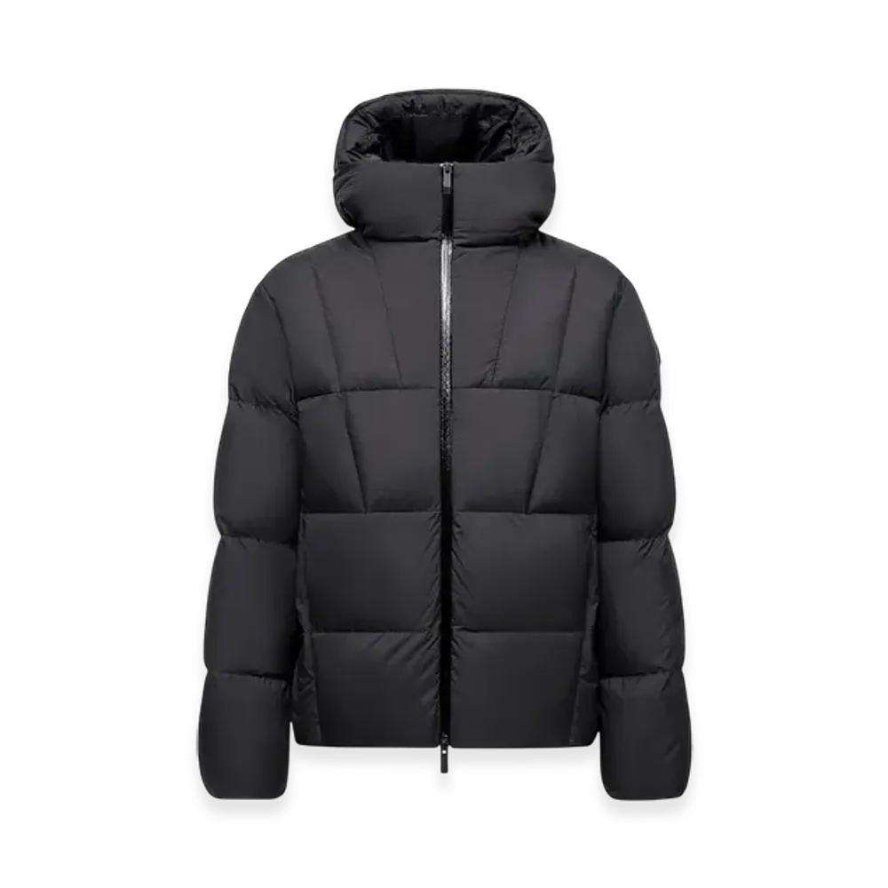 MONCLER Fusain Hooded Short Down Jacket "Black"