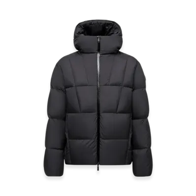 MONCLER Fusain Hooded Short Down Jacket "Black"
