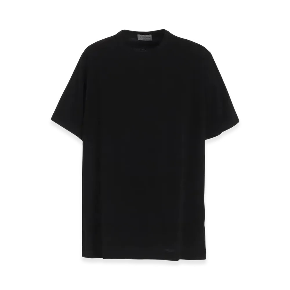 Yohji Yamamoto POUR HOMME Ultima Jersey Round Neck Short Sleeve "Black"
