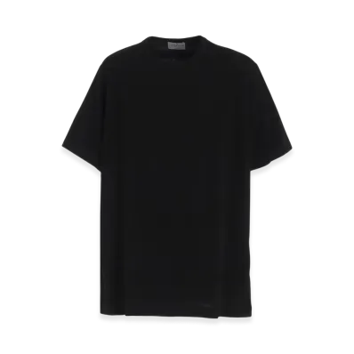 Yohji Yamamoto POUR HOMME Ultima Jersey Round Neck Short Sleeve "Black"