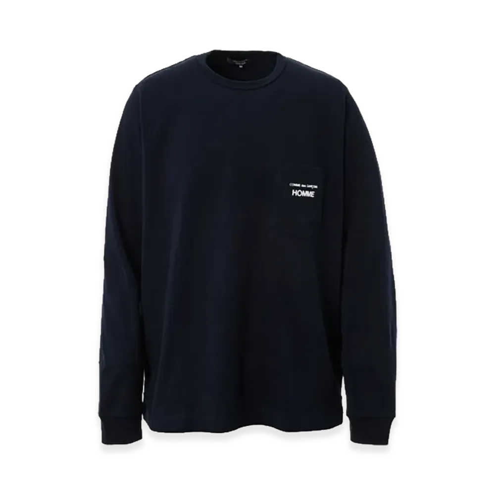 COMME des GARCONS HOMME CDG Homme Logo Long Sleeve Tee "Navy"