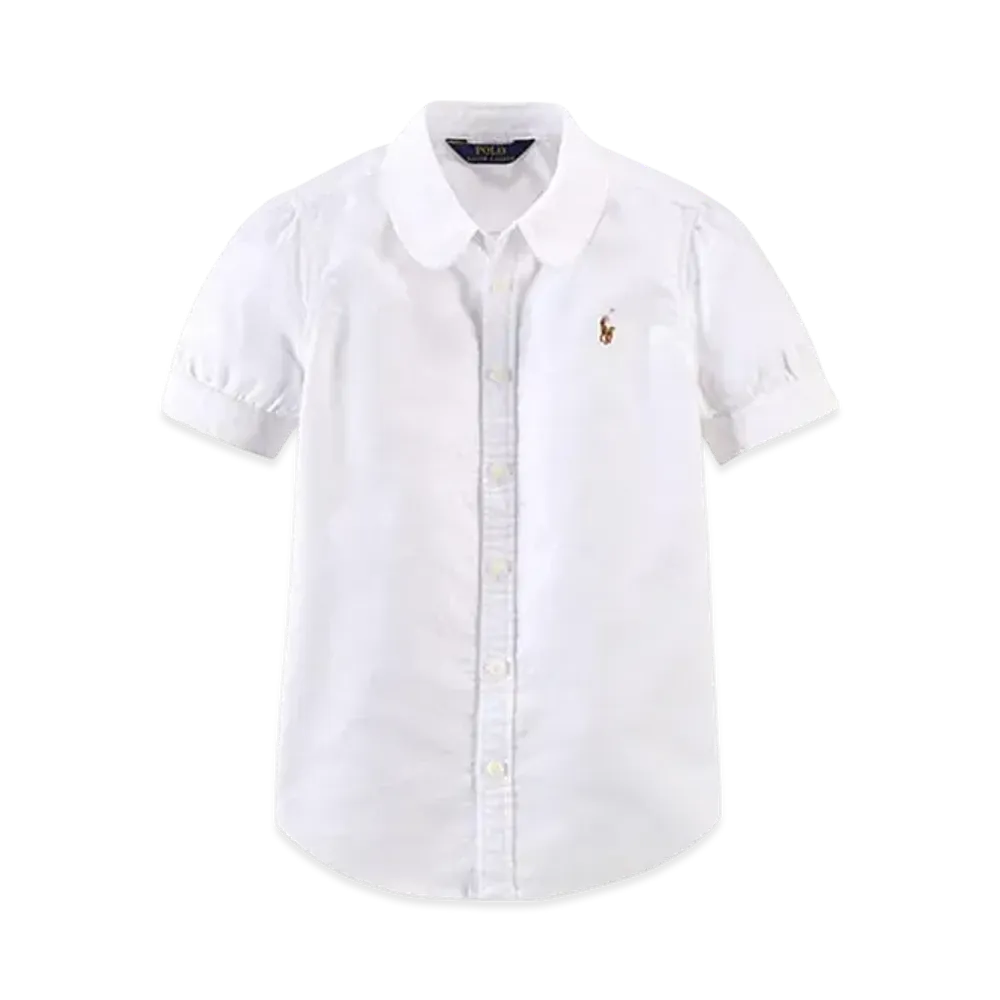 Polo Ralph Lauren Kids Cotton Oxford Shirt "White"