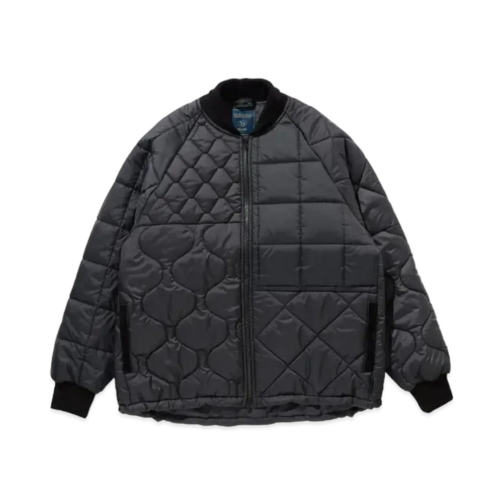 BEAMS x LAVENHAM Patchwork Lavenster Bomber Jacket "Black"