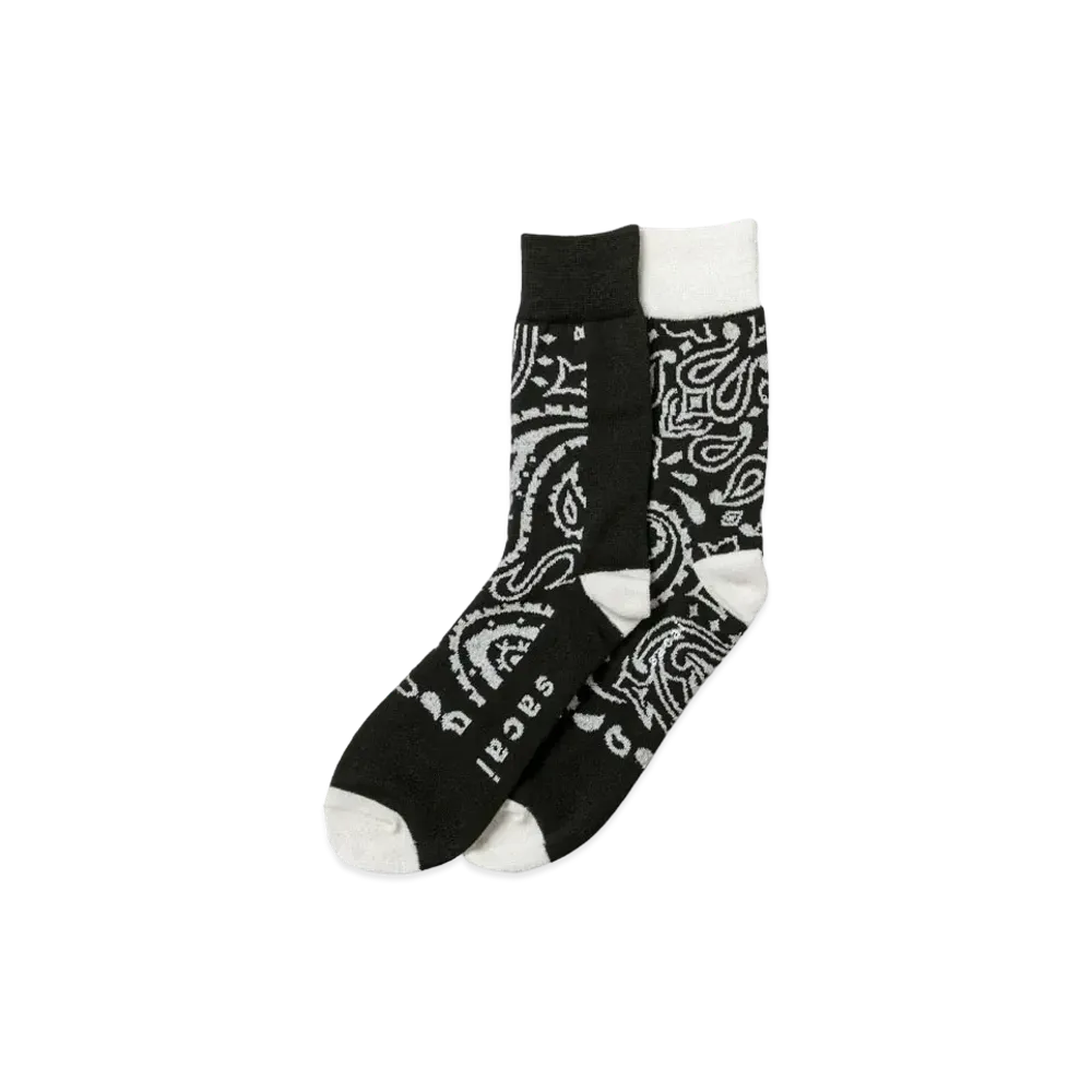 sacai Bandana Socks "Black"