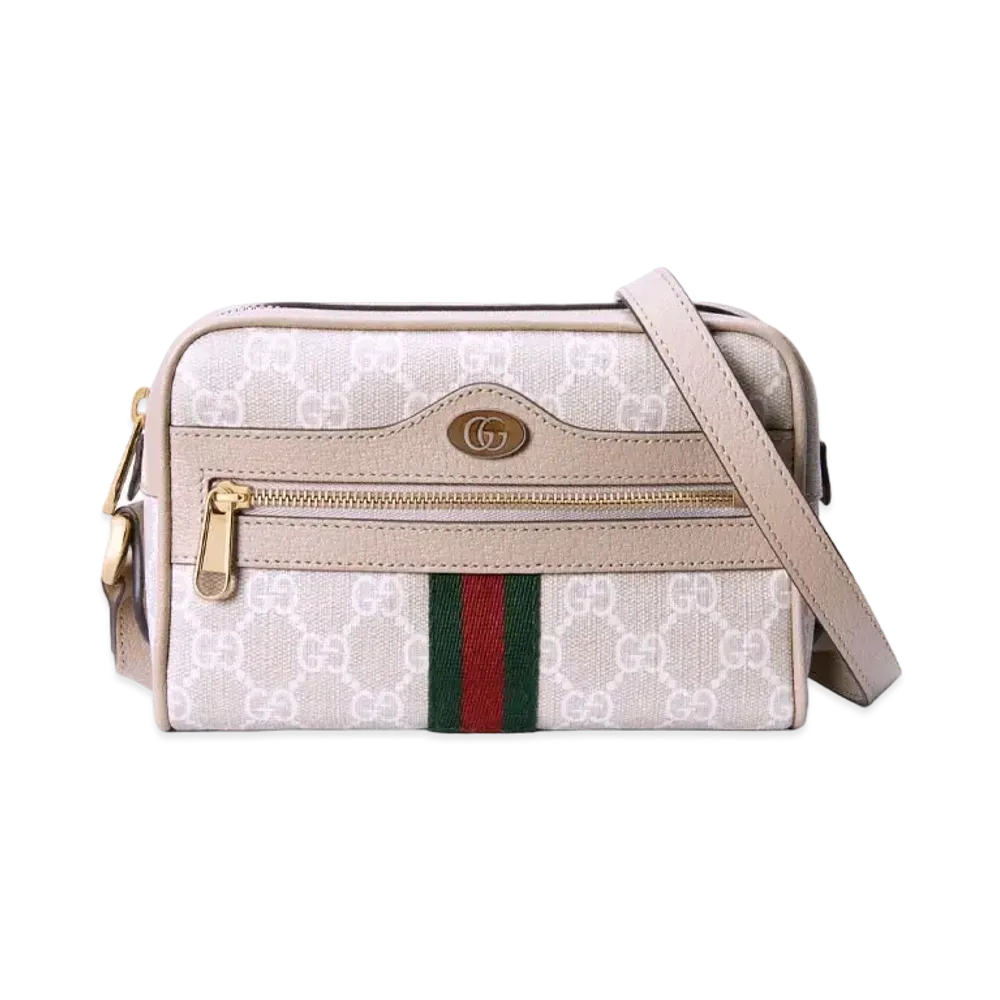 GUCCI Ophidia GG Mini Bag "Beige/White"