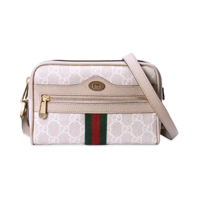 GUCCI Ophidia GG Mini Bag "Beige/White"