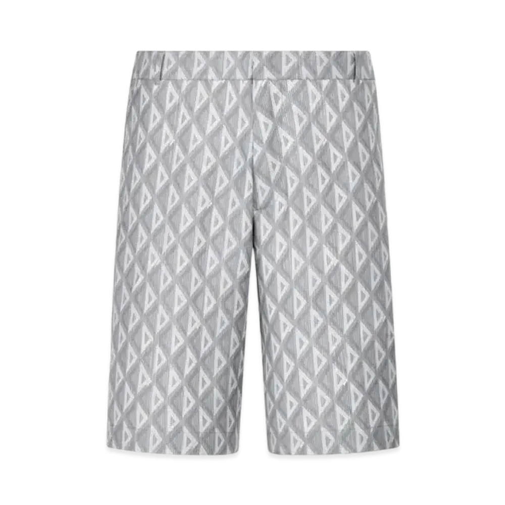 Dior CD Diamond Bermuda Shorts Silk Twill "Gray"