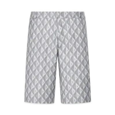 Dior CD Diamond Bermuda Shorts Silk Twill "Gray"