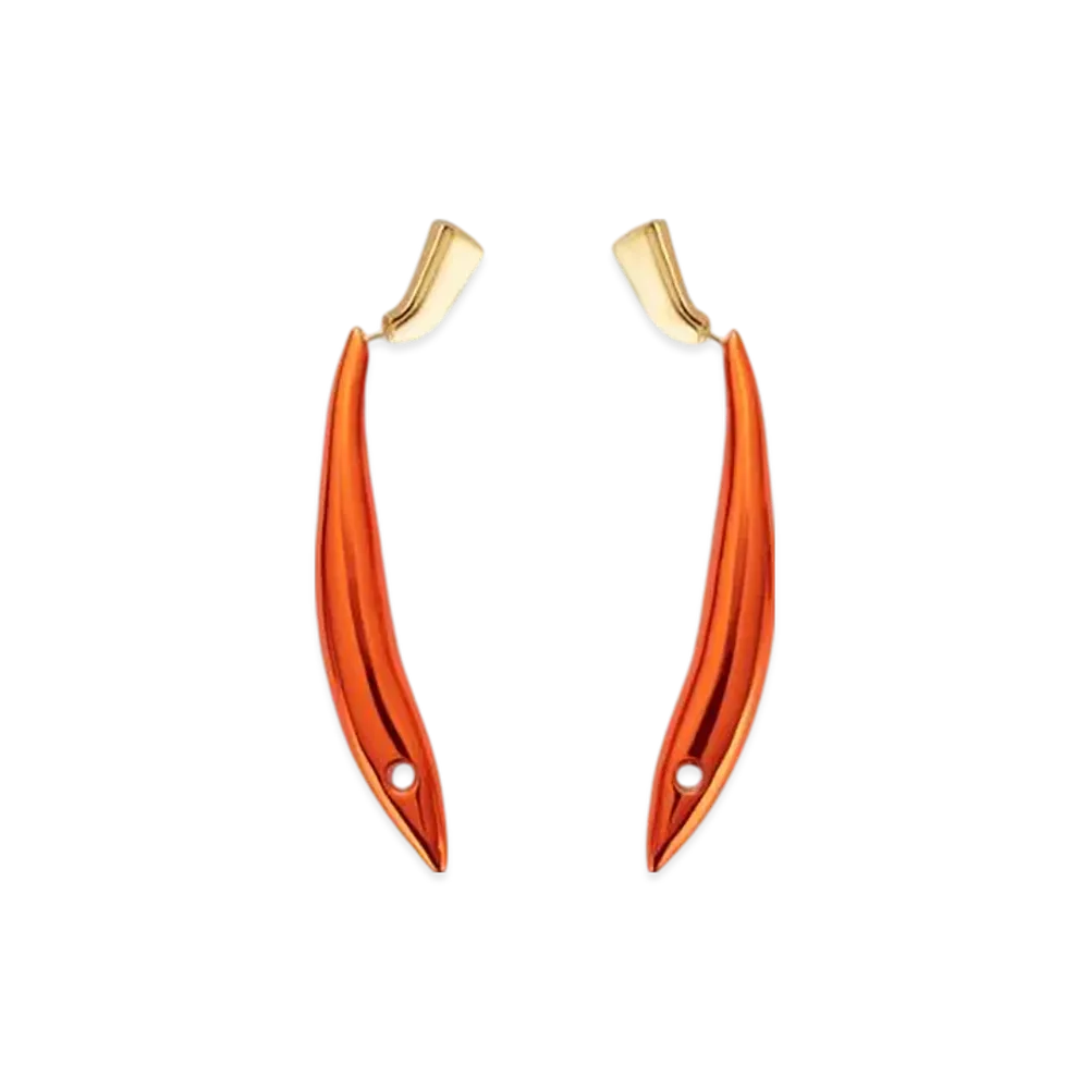 Bottega Veneta Sardine Earrings "Papaya"