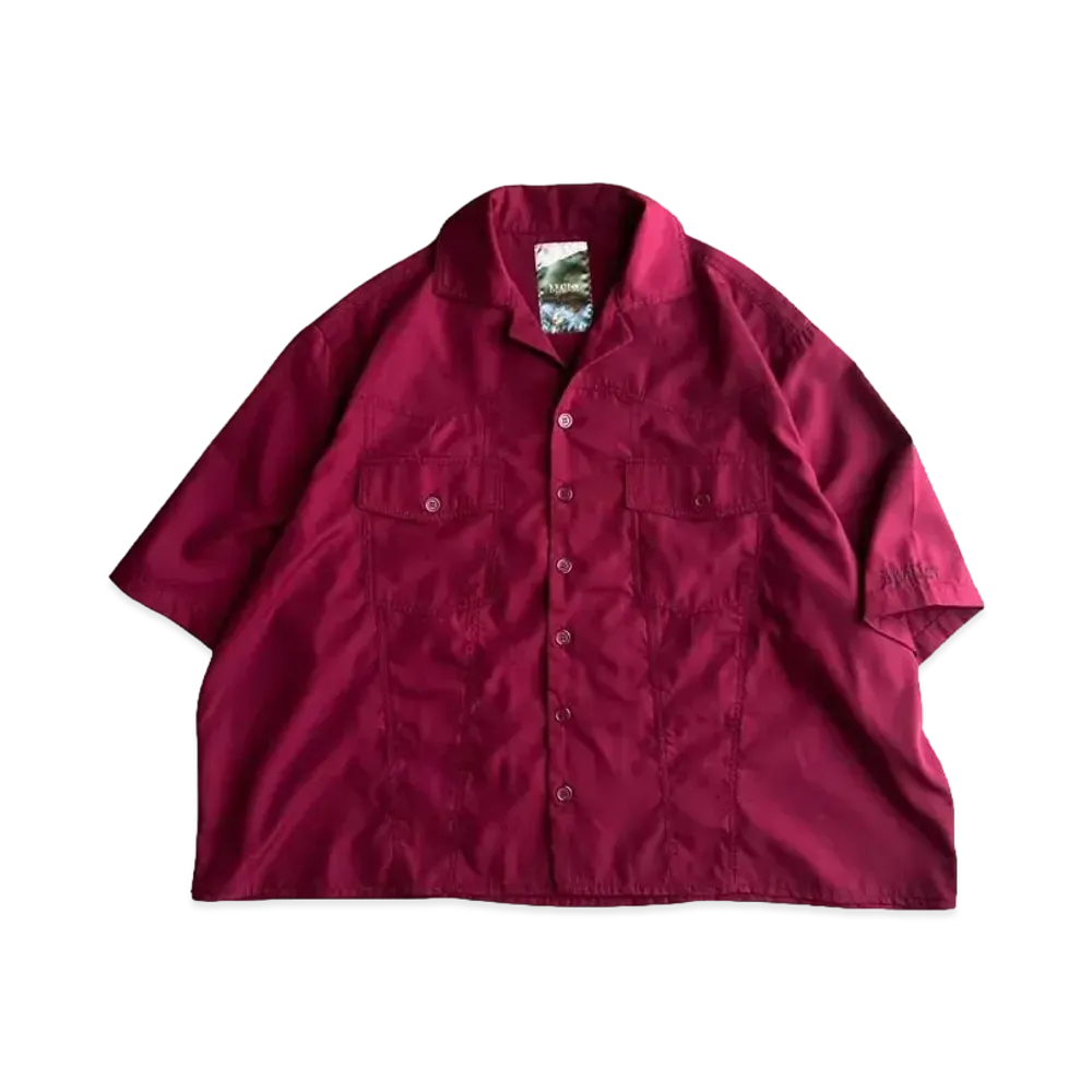 BALLSY.BROTHERS stitch loose wide shirt "Bordeaux"