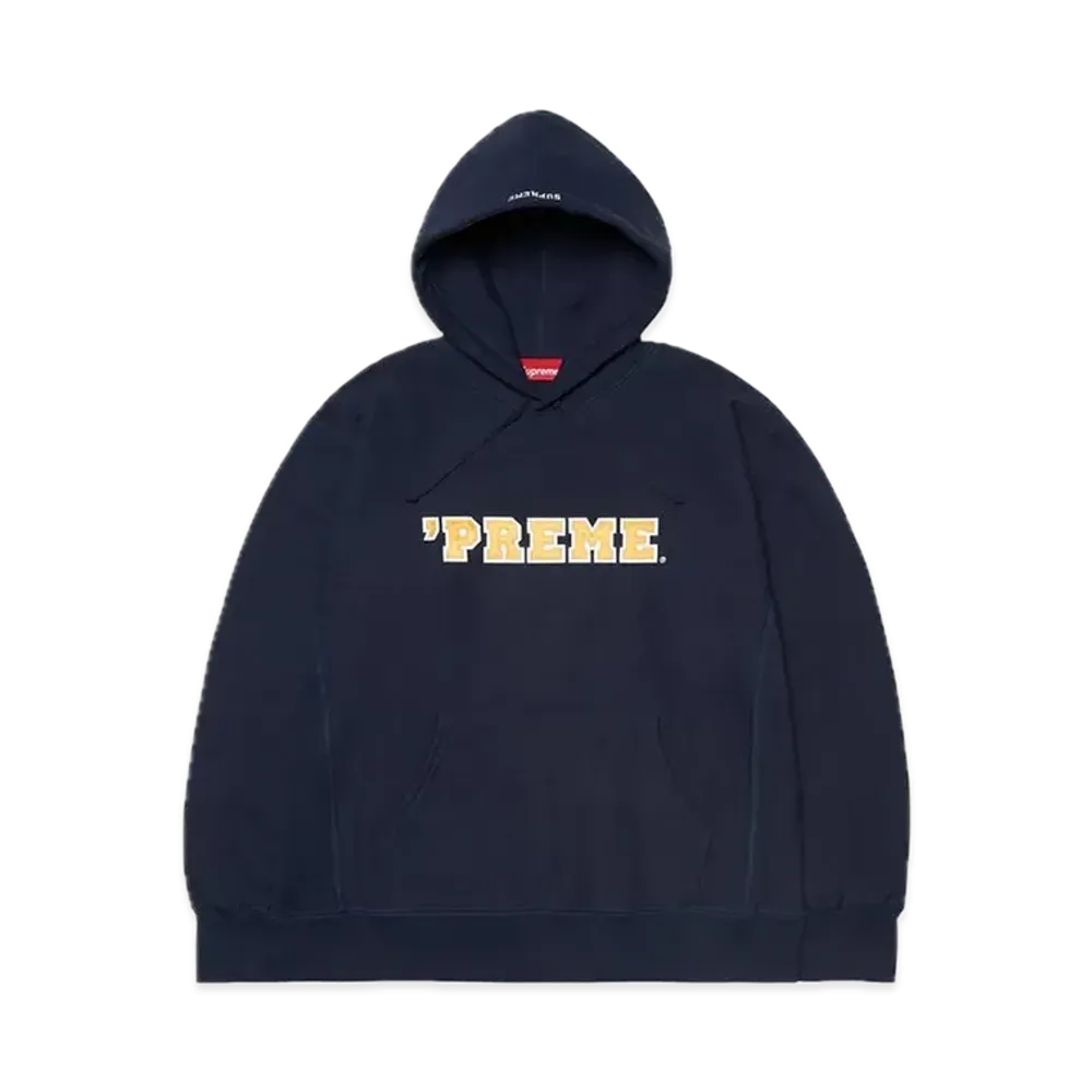 Supreme Preme Hooded Sweatshirt "Navy"