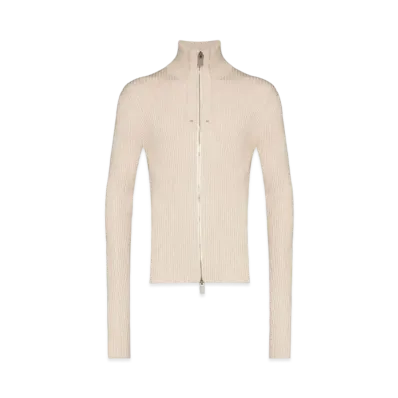 1017 ALYX 9SM Logo-Patch Ribbed-Knit Cardigan "Beige"