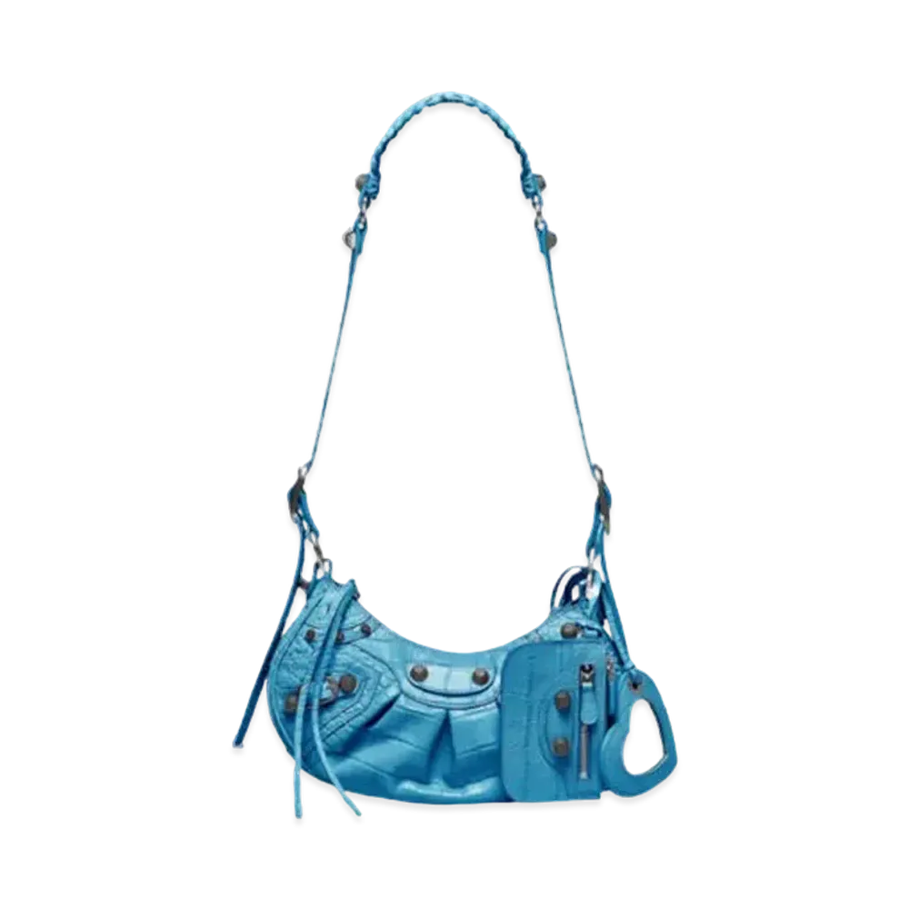 BALENCIAGA Women's Le Cagole XS Shoulder Bag "Blue"