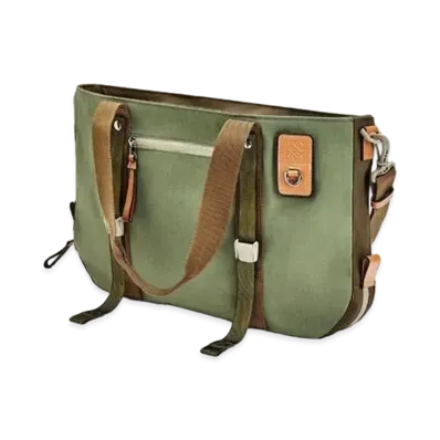 LOEWE Tote Bag In Canvas "Khaki Green"