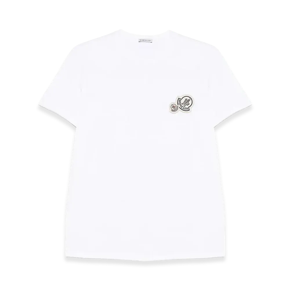 MONCLER Double Logo Patch T-Shirt "White"