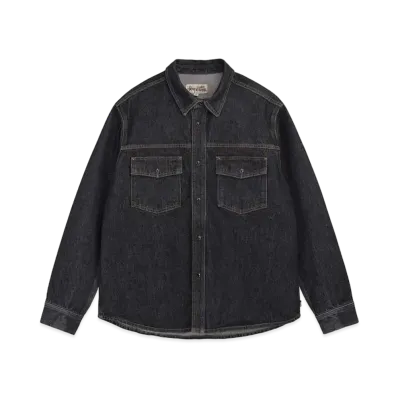 Stussy Boxy Western Denim Shirt "Washed Black"