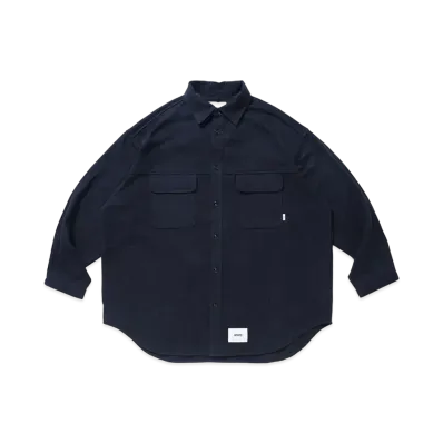 WTAPS WCPO 01 / LS / Cotton. Flannel "Navy"