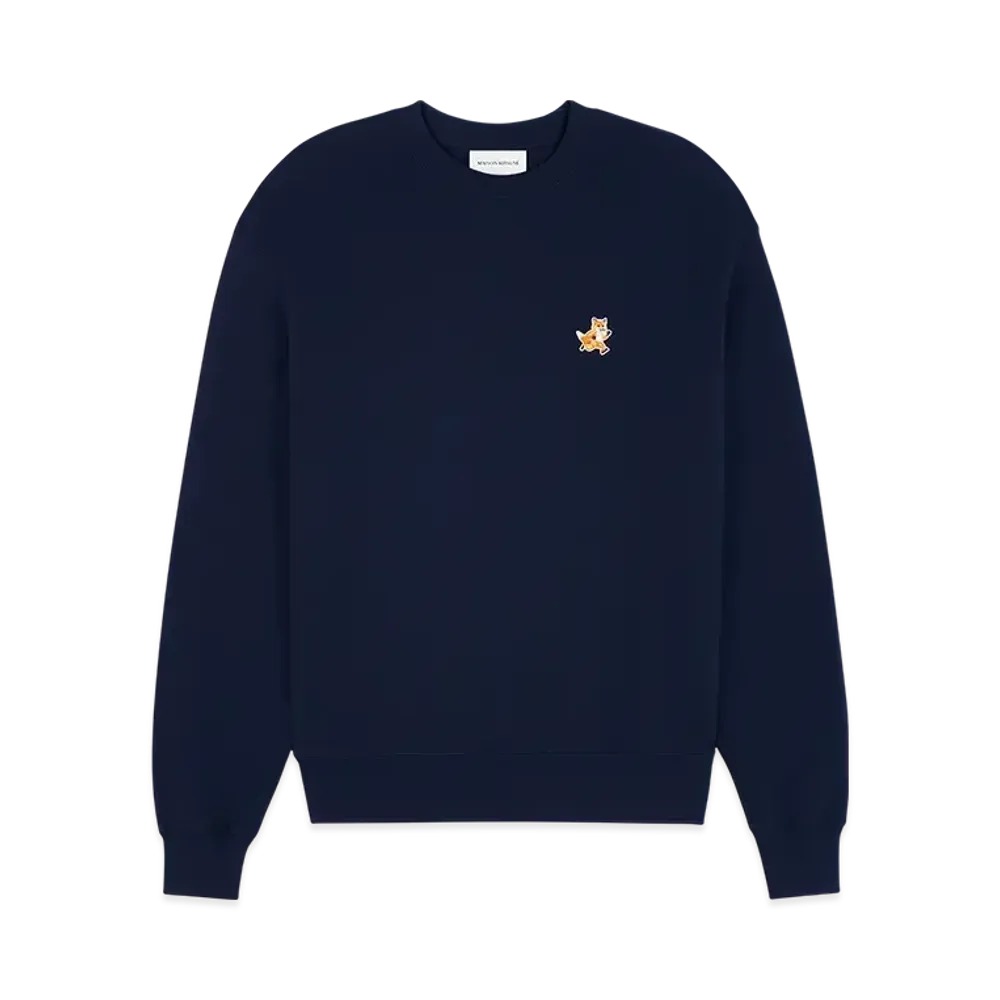 Maison Kitsune Speedy Fox Patch Comfort Sweatshirt "Ink Blue"