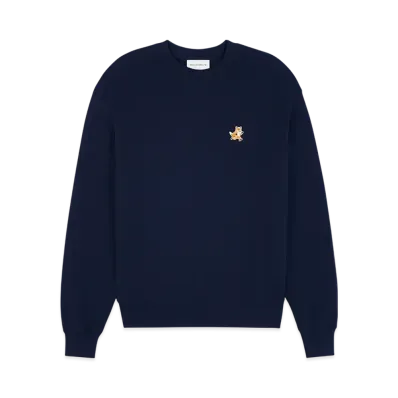 Maison Kitsune Speedy Fox Patch Comfort Sweatshirt "Ink Blue"