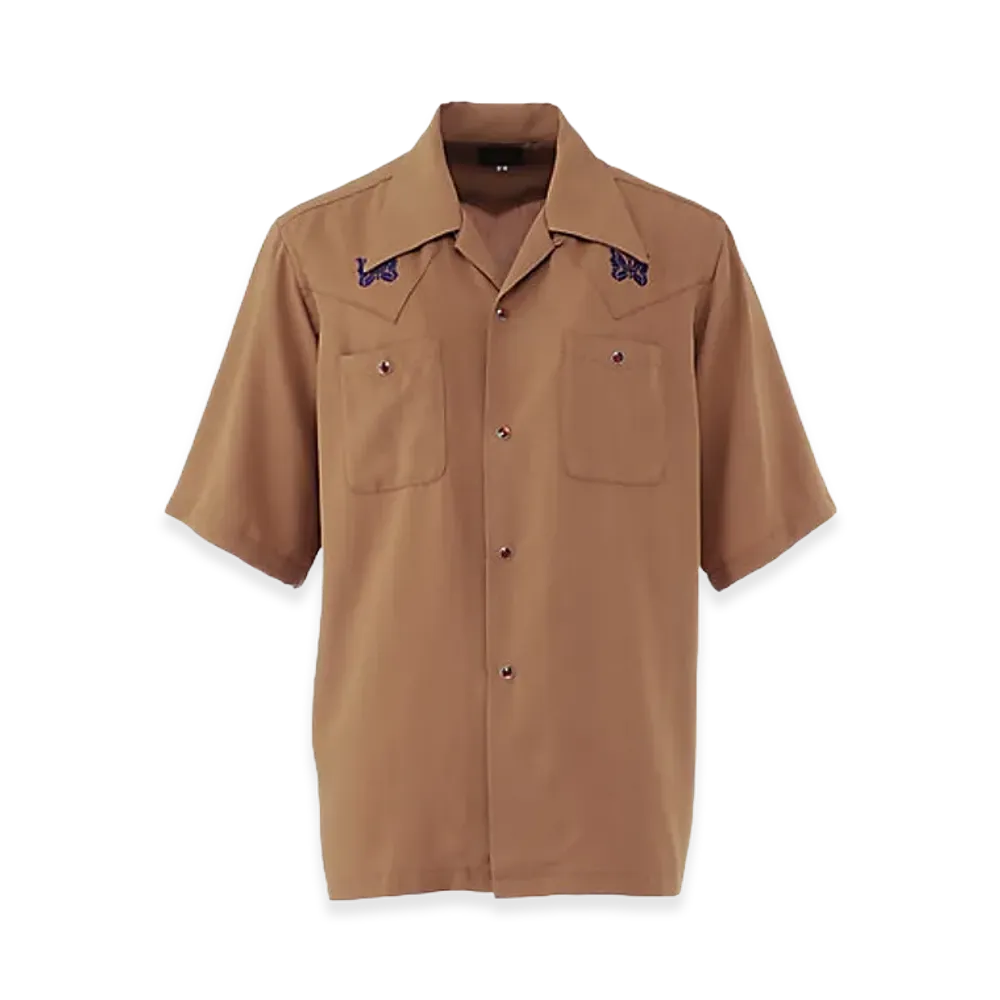 NEEDLES S/S Cowboy One-Up Shirt "Brown"