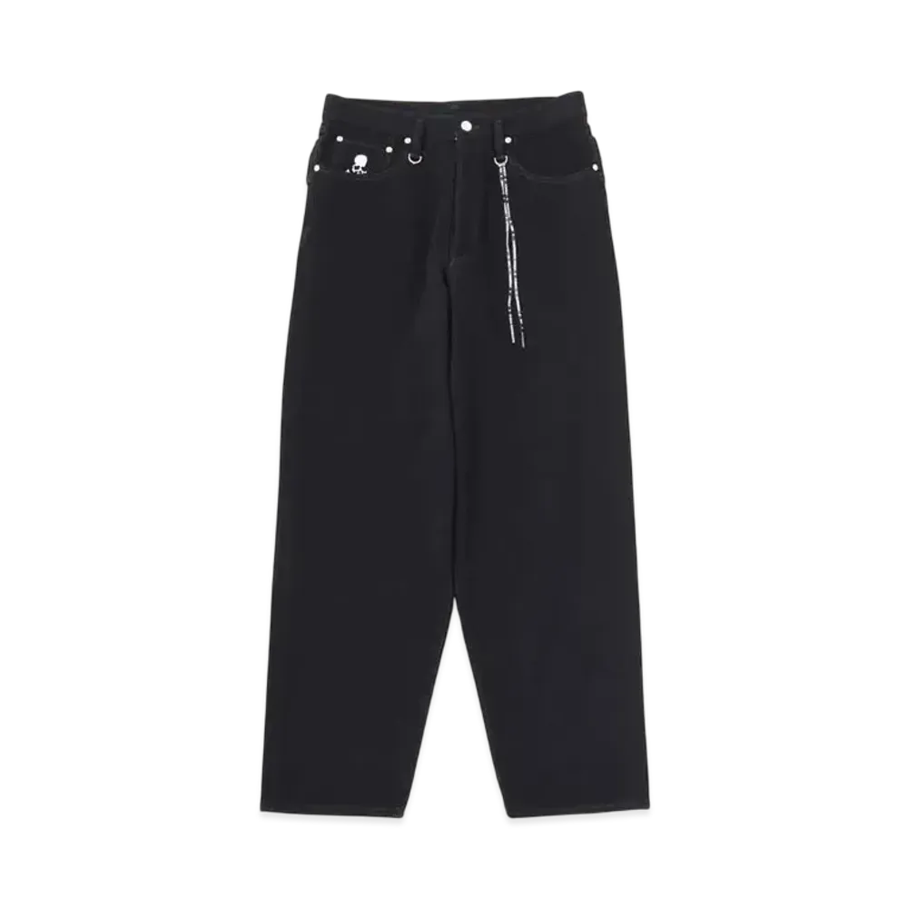 mastermind WORLD Water Repellent Stretch Denim Pants Buggy Fit "Black"