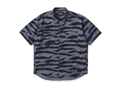 NEIGHBORHOOD Camo Pattern Chambray Shirt SS "Indigo"