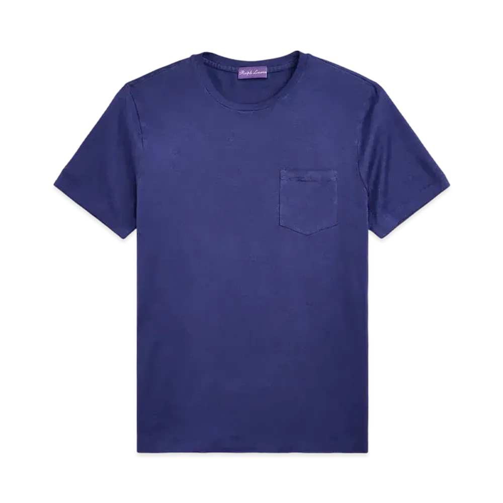 Ralph Lauren Purple Label Garment Dyed Jersey Pocket T-Shirt "Navy"