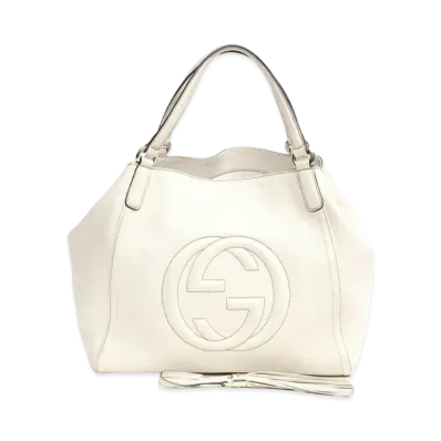 GUCCI GG Soho Tote Bag "White"