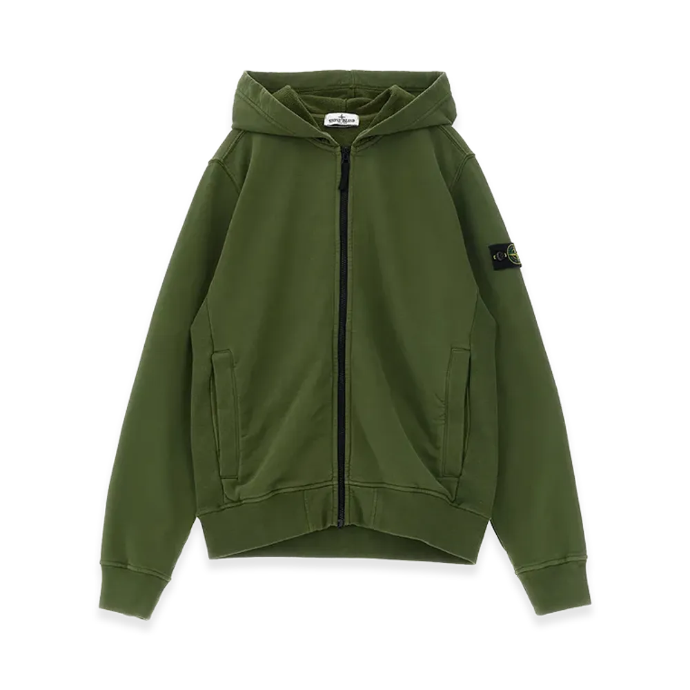 Stone Island Kids badge Hoodie "Green"