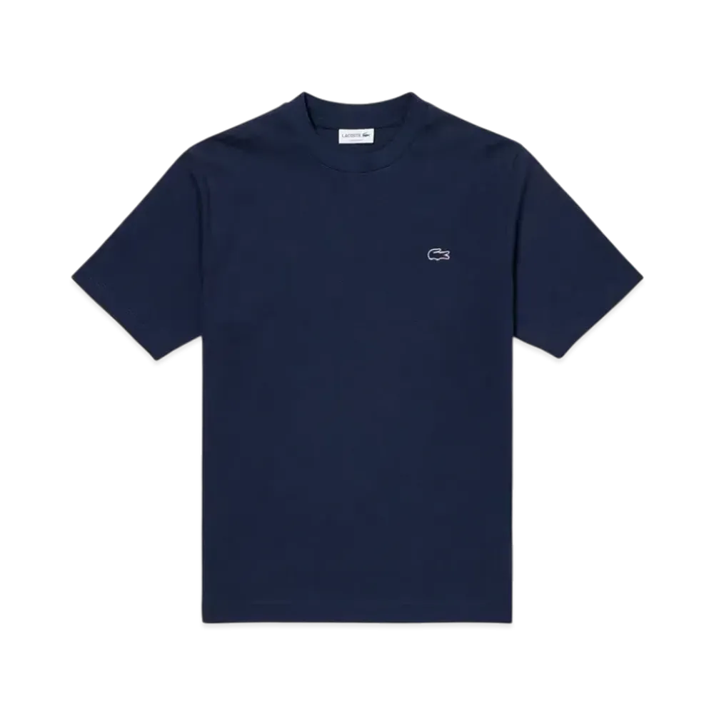 LACOSTE Outline Clock Crew Neck T-Shirt "Navy"