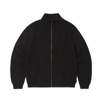 thisisneverthat Washed Full Zip Cardigan "Black"