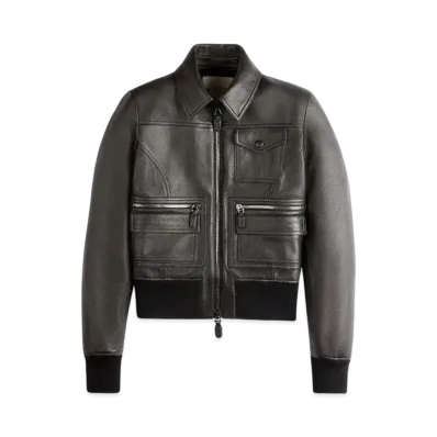 TOD'S Bomber Jacket in Leather "Black"