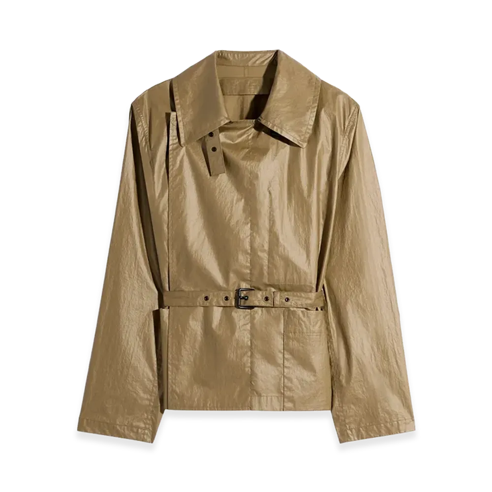LEMAIRE Women's Light Coated Cotton Light Wrap Jacket "Khaki"