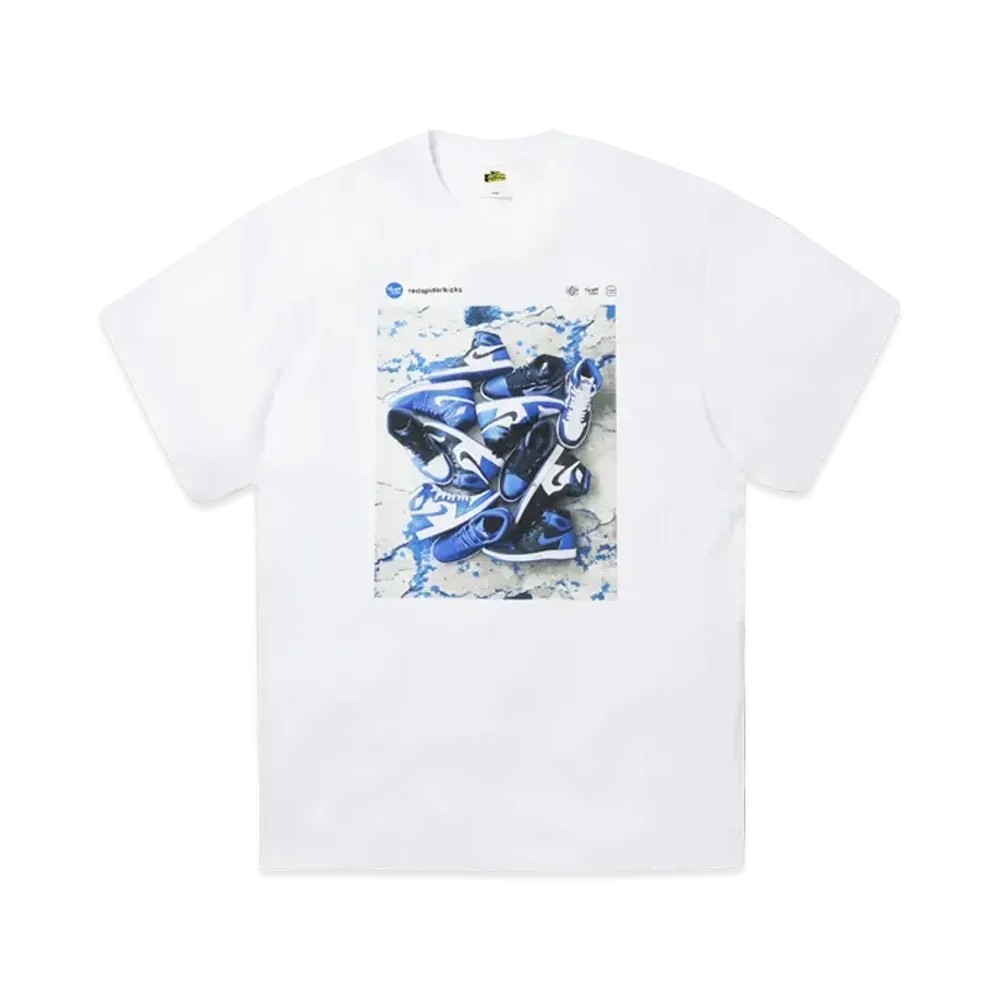 SNKRDUNK × THE NETWORK BUSINESS × RED SPIDER KICKS Tee AJ1 BLUE "WHITE"