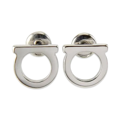 Salvatore Ferragamo Earrings Women Gancini Icon Motif "Silver"