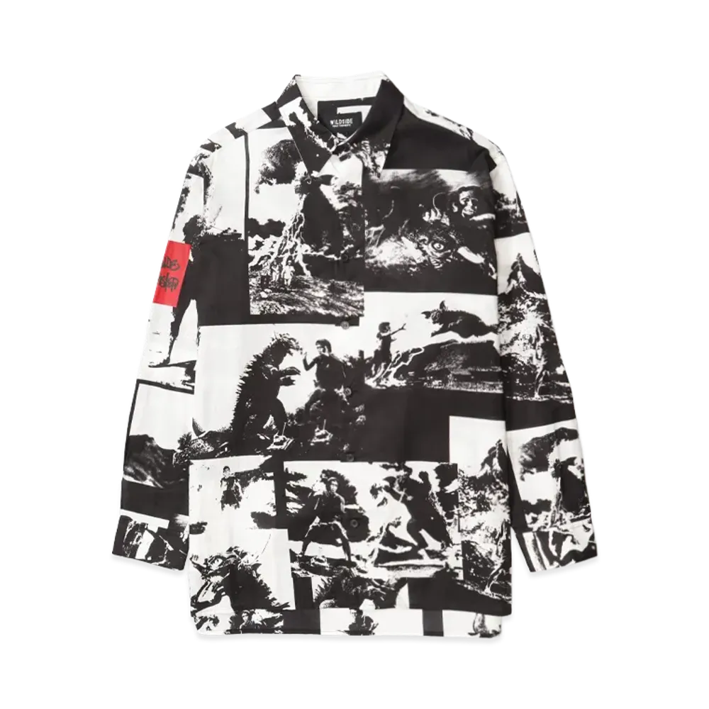 WILDSIDE Yohji Yamamoto x IZUMONSTER Patterned Shirts "Black"