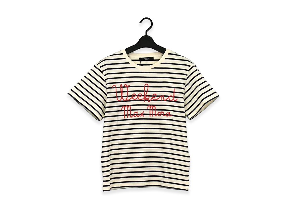 Weekend Max Mara Women's T-Shirt "Ivory/Navy"