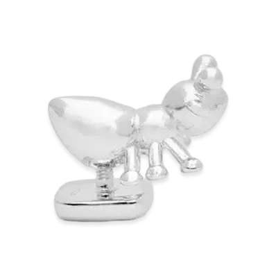 LOEWE Ant Pin In Brass "Palladium"