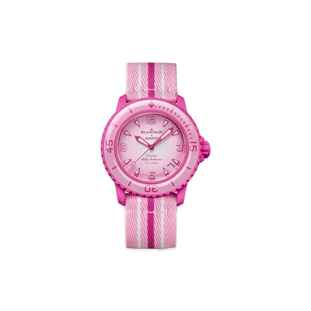 Blancpain x Swatch Bioceramic Scuba Fifty Fathoms Collection "Pink Ocean" SO35P400
