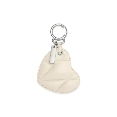 CHARLES & KEITH Heart Quilt Mirror Charm "Cream"